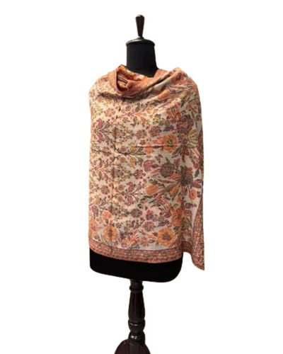 Ivory Women Woolen Kani Shawl