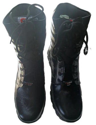 Leather High Ankle Army Boots