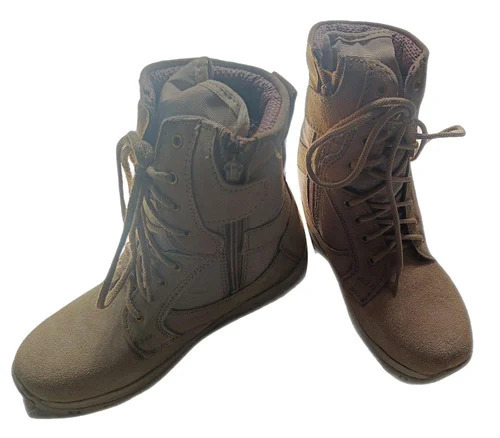Men Leather Brown Army Boots