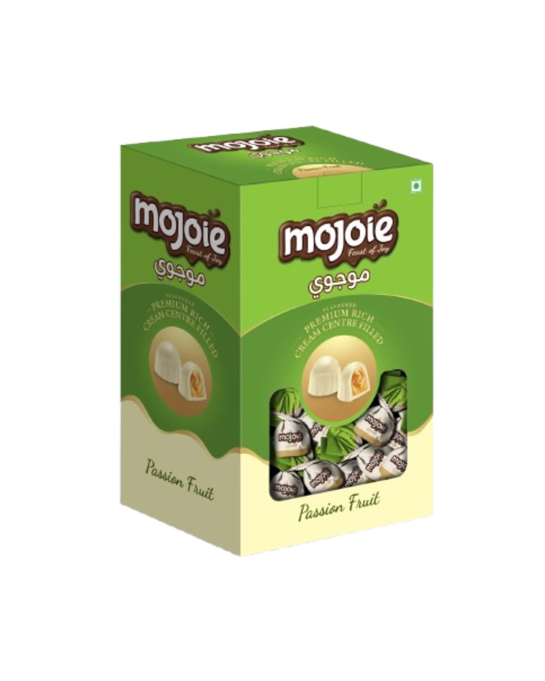 Mojoie 12G Dome Top Fruit Compound Chocolate - Color: White