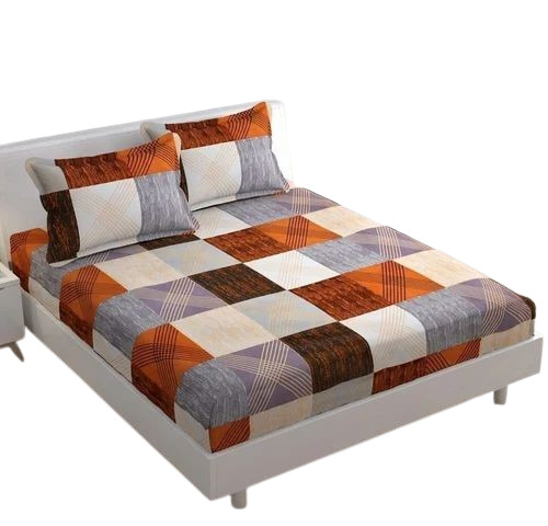 Multicolor Cotton Double Bed Sheet