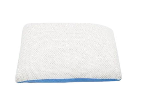 White And Sky Blue Hybrid Memory Foam Pillow
