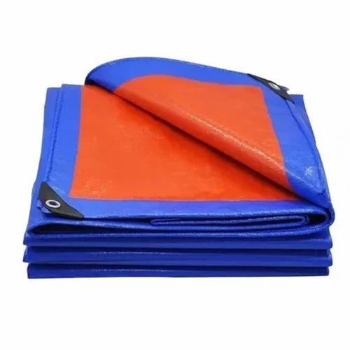 Blue Orange Plastic Tarpaulin