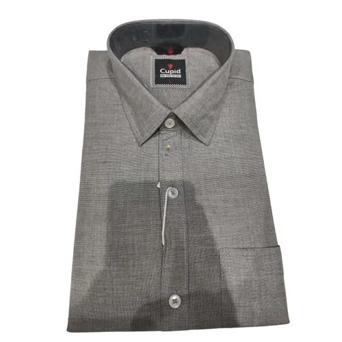 Grey Formal Shirt - Feature: Easy To Wash
