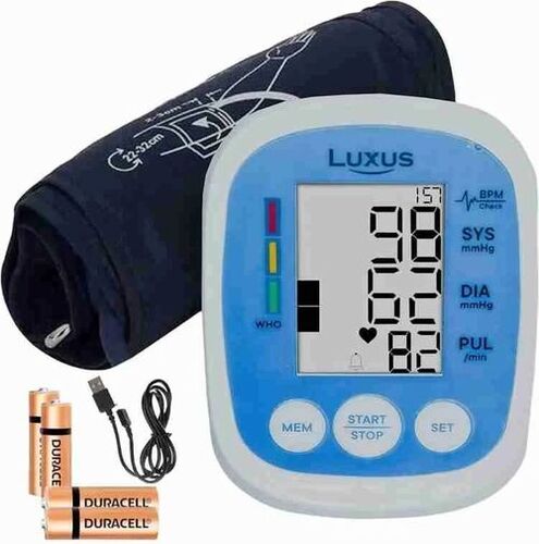 Luxus Blood Pressure Monitor - Standard Size Blue, Digital Display | Comfortable, Durable, Battery Powered, Digital, 1 Year Warranty