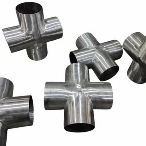 Stainless Steel Cross Tee - Color: Silver