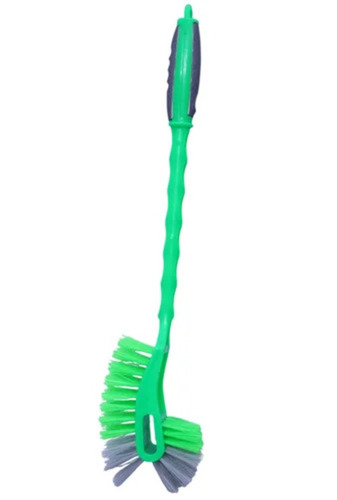 Big Creta Toilet Brush - Nylon Bristles, 19-24 Inch Plastic Handle, Soft Bristle, Hockey Shape | For Toilet Cleaning, All Colors
