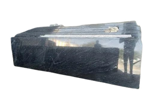 Markino Black Granite - Polished Granite Slab 15-20mm, Black Flooring Slab