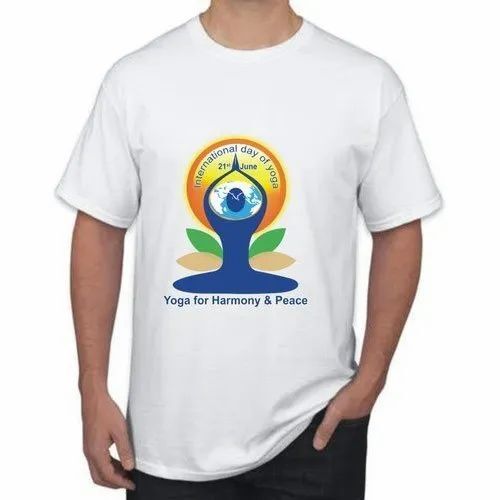 Men White Promotional T Shirts
