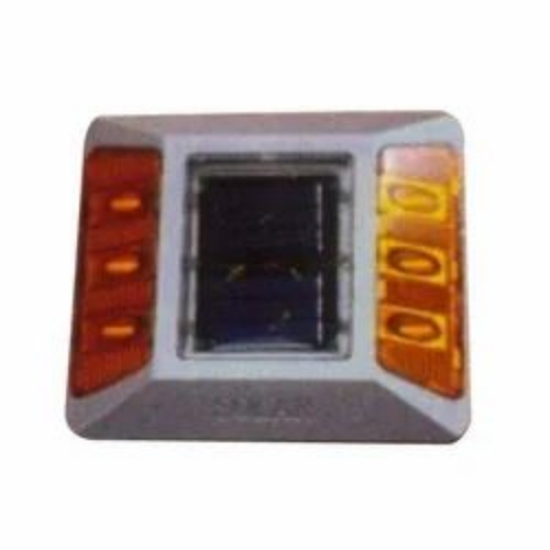 Red solar road studs