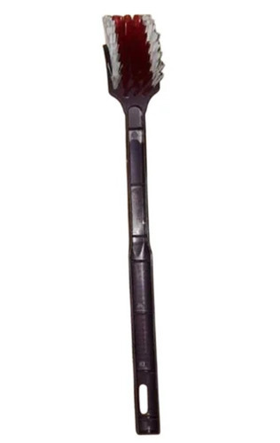 Single Hockey Toilet Brush - Polypropylene Bristles, 35 cm, Brown | Soft Bristle, Plastic, Standard Size