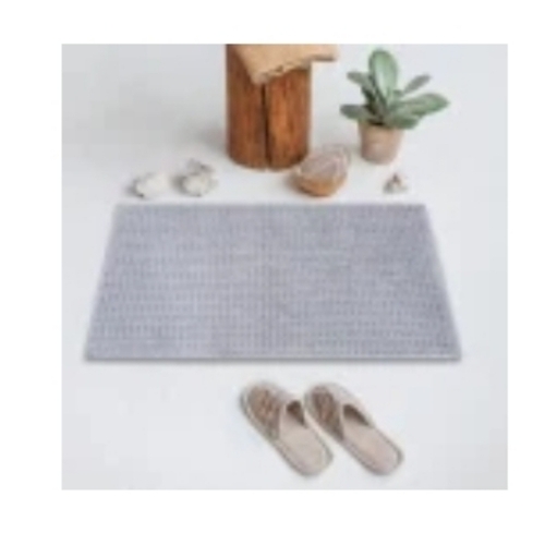 Soft Cotton Rugs - Cotton, Rectangle, Grayish-Blue | Breathable, Lightweight, Skin Friendly, Durable, Non-Slip, Eco Friendly