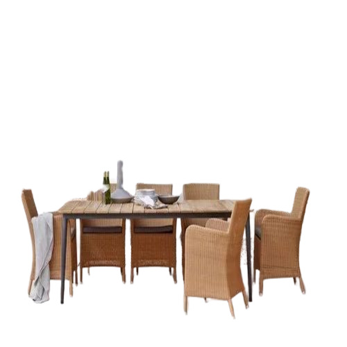 6 Seater Wooden Outdoor Dining Table Set