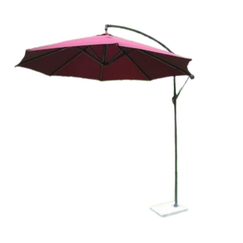 Garden Umbrella - Metal Frame, Standard Size, Red | Foldable, Polyester, Iron Handle, Summer Use