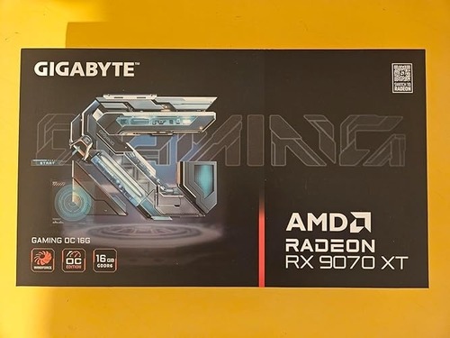 GIGABYTE Radeon RX 9070 XT GAMING OC 16G GDDR6 PCI Express 5.0 Graphics Card - Black