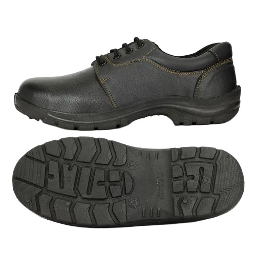 Leather Black Safety Shoes