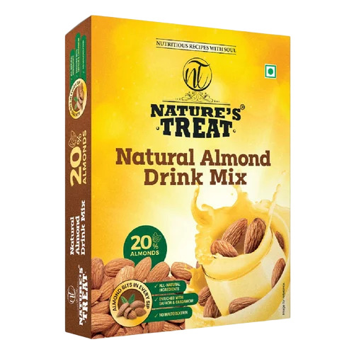 Natural Almond Drink Mix 160g - Almond Powder, Milk Solids, Cardamom, Saffron | 12 Months Shelf Life, Store Cool Dry Place