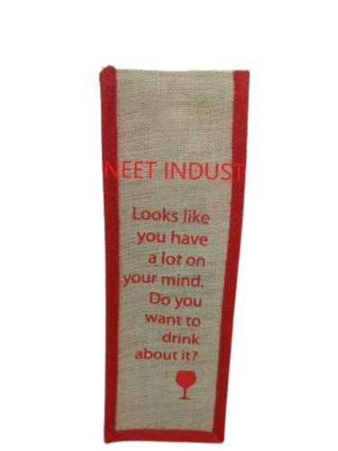 Printed Bottle Jute Bag