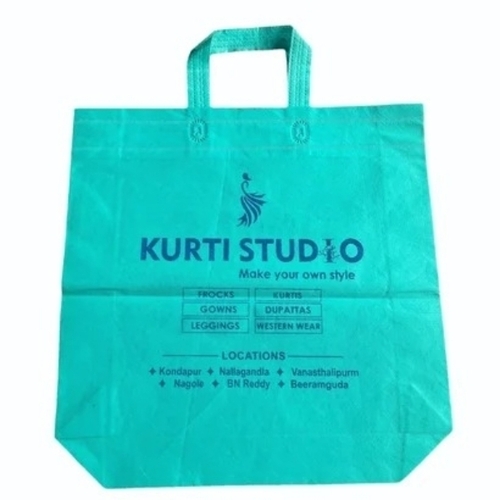 Printed Non Woven Box Bag - Color: Blue