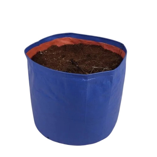 Coir Pith Grow Bags - HDPE, Blue & Orange, Round, Customized | Durable, Manual Monitoring, For Growing Plants