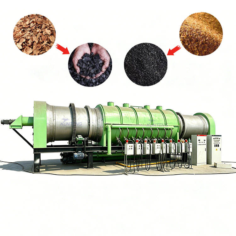 Industrial Wood Carbonization Furnace - Capacity: 1000-3000 Kg/Hr