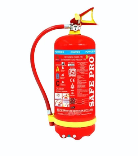 2 Kg Dry Chemical Powder Fire Extinguisher - Mild Steel, Red, 35 Bar | Portable, Durable, Round, Industrial Use