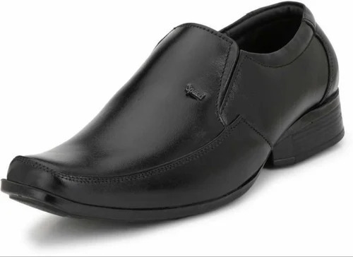 Black Pure Leather Formal Shoes - Leather Upper, Size 6-10, Black, Rubber Sole | Casual Wear