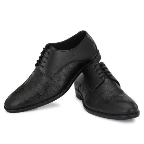 Genuine Leather Black Lace Up Shoes