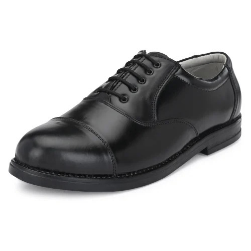 Mens Plain Oxford Black Leather Shoes