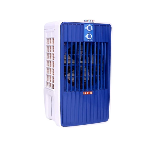 Mrs Cool Fiber Cooler - Plastic, 10 Liter Tank, Blue White | Honeycomb Cooling Pads, Energy-Efficient, Portable, Quiet Operation