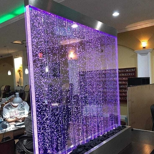 Top Buddle Water Fountain - Blue, LED Lighting | Water Circulation, Soothing Sound, Energy Efficient, Easy Maintenance