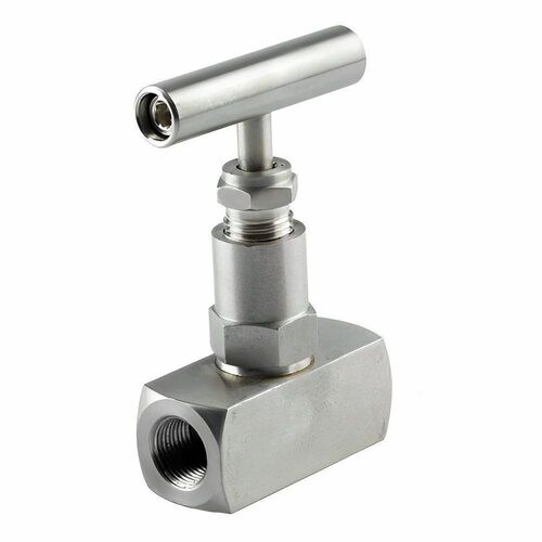 1/4 Inch Ss Needle Valve - Stainless Steel, Standard Size, Silver | Polished Surface, Rust Proof, Long Lasting
