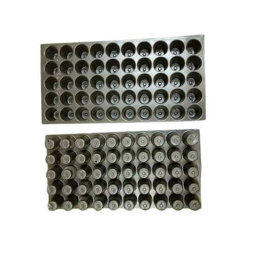 60 Cup Sugarcane Plantation Hips Garden Trays - Plastic, 490x300mm, Black, 0.8mm Thickness, Durable, Water Resistant