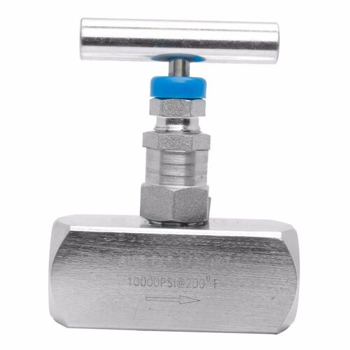 Carbon Steel Needle Valve - Stainless Steel, Standard Size, Silver | Polished Surface, Rust Proof, Long Lasting