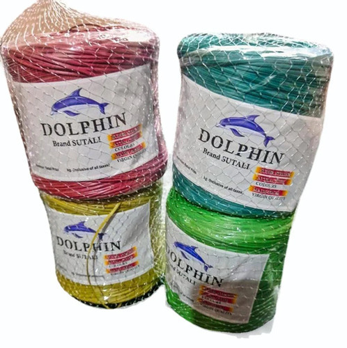 Dolphin Natural Twine - Reprocessed Plastic Monofilament, 1-4 mm, Multiple Colors | Braided, Waterproof, 2 Ply Polypropylene Twine