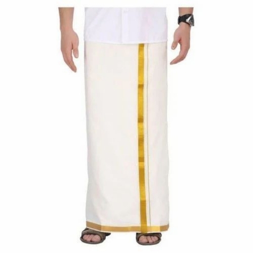 Mens Pure Cotton Lungi - Color: White