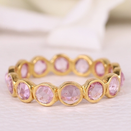 Pink Sapphire Ring Band