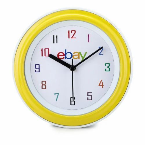 Plastic Yellow Wall Clock