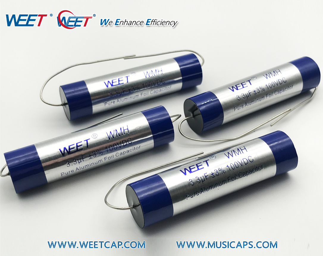 Weet Wmh 100V 200V Pure Aluminum Foil And Polypropylene Film Capacitors For Tweeters - Capacitance: 1Uf To 10Uf