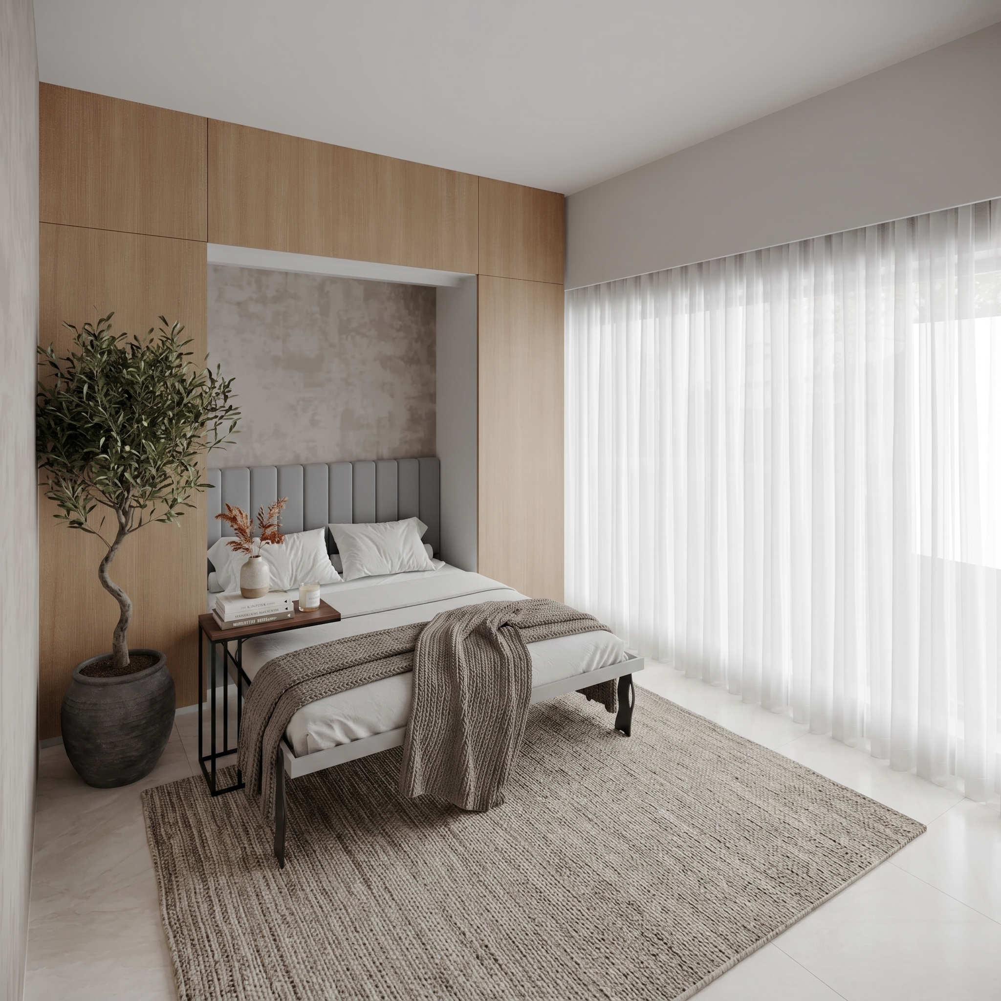 Double Murphy Bed With Wardrobe