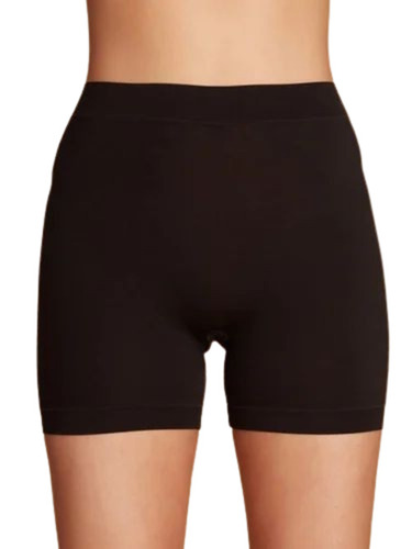 Ladies Black Cotton Cycling Short - Medium Black Cotton | Slim Fit Lightweight Soft & Breathable