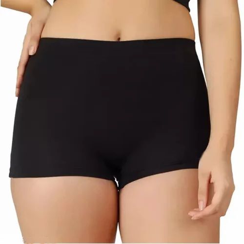 Ladies Black Cotton Sports Shorts
