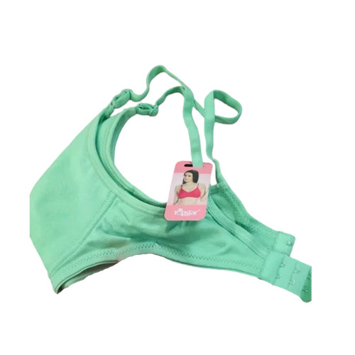 Light Green Cotton Ladies Plain Bra