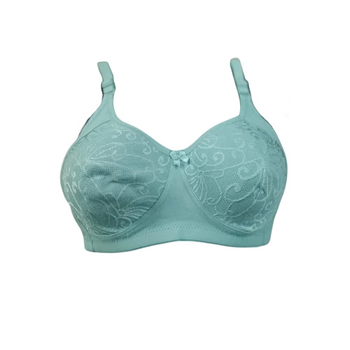Sky Blue Cotton Ladies Printed Bra