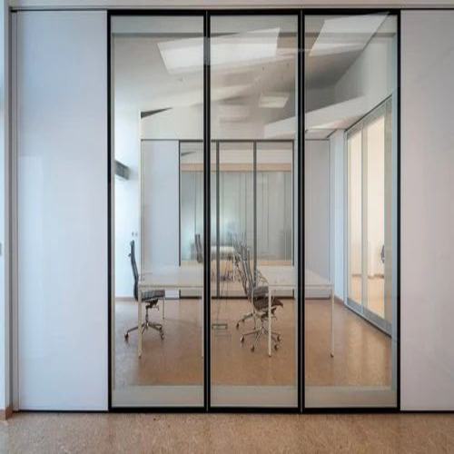 Toughened Glass Office Partition Door