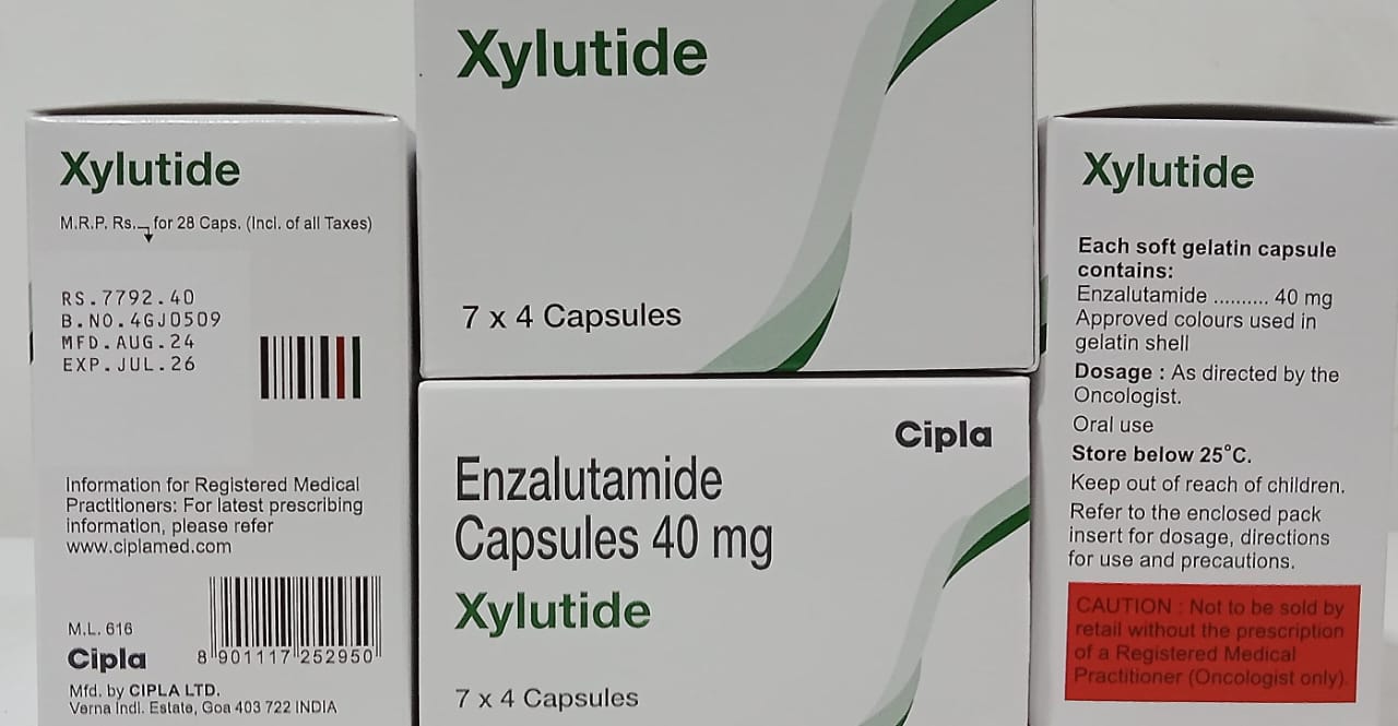 Xylutide Enzalutamide Capsules - Oral Capsule, 7x4 Capsules Per Box | Anti-cancer Medication For Metastatic Castration-resistant Prostate Cancer
