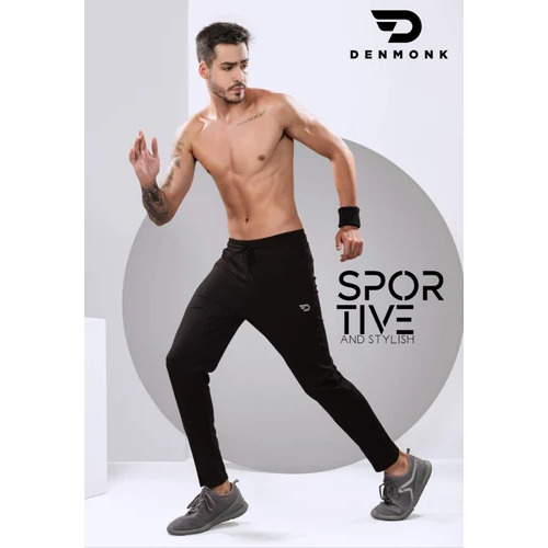 Breathable Mens Black Track Pants