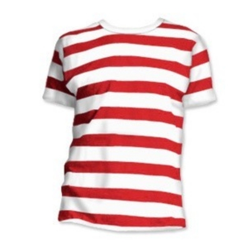 Comfortable Fit Mens Striped Lining T Shirts - Cotton, Customized Sizes, Red and White | Skin Friendly, Breathable, Lightweight