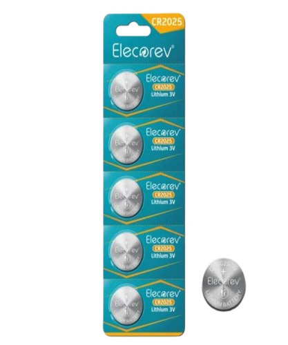 Elecorev Cr2025 Lithium Coin Battery