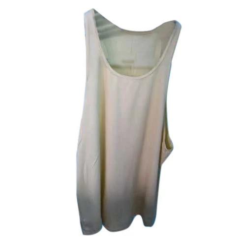 Mens Cotton Vest - White Cotton, Breathable Fabric, Comfortable Fit